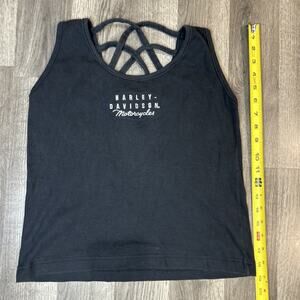 Vintage 90s Harley Davidson Made In USA Sturgis Black Tank Top Shirt S